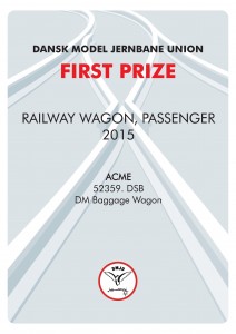 DIPLOMER 7, Rail Wagon Passenger, First Prize, A.C.M.E.